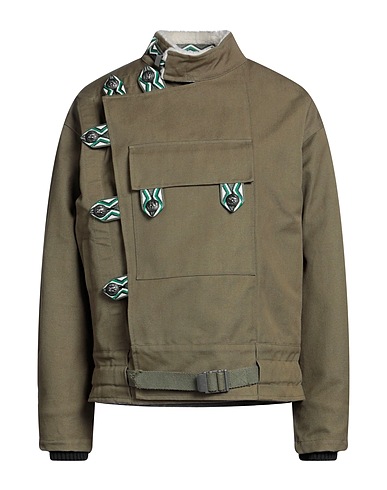 ETRO Jacket Military green 57% Polyester, 43% Virgin Wool, Cotton, Wool, Polyamide