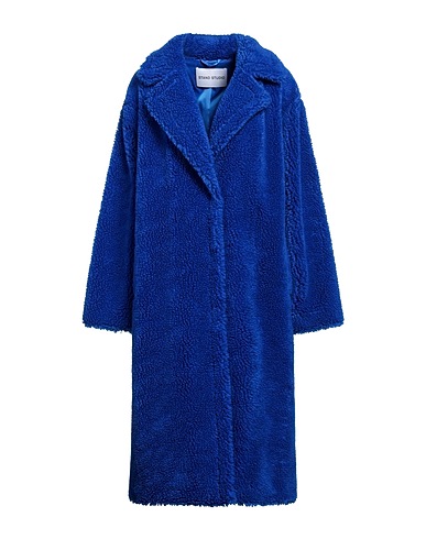 STAND STUDIO Teddy Coat Bright blue 60% Polyester, 20% Wool, 20% Acrylic