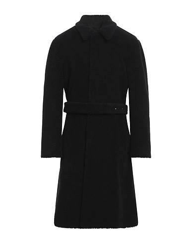 424 FOURTWOFOUR Teddy Coat Nero 73% Poliestere, 27% Lana Vergine, Cotone