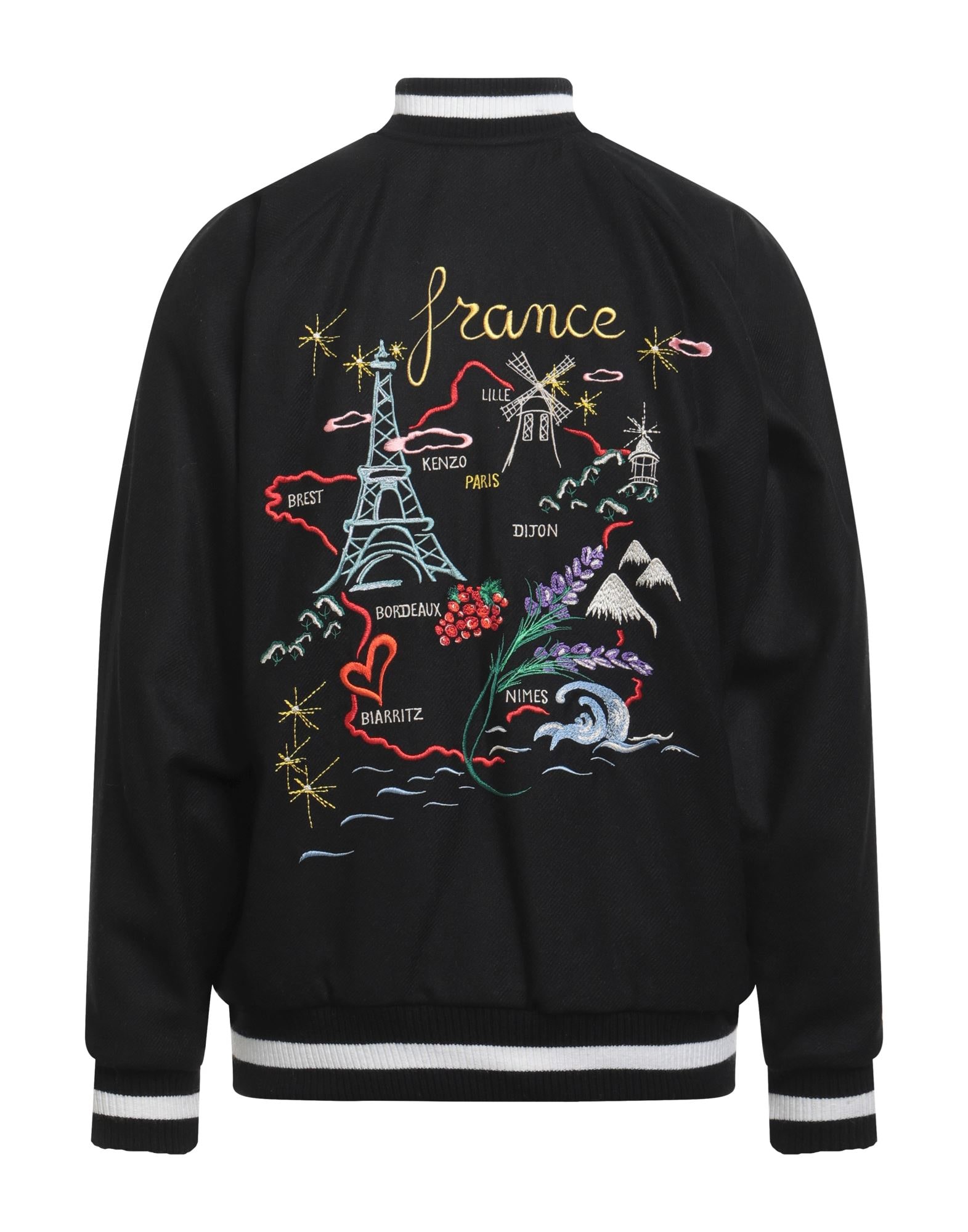 【希少】KENZO EMBA 毛皮ジャケット ダークレッド Vintage KENZO Red Wool Jacket Colorful Embroidery Flowers