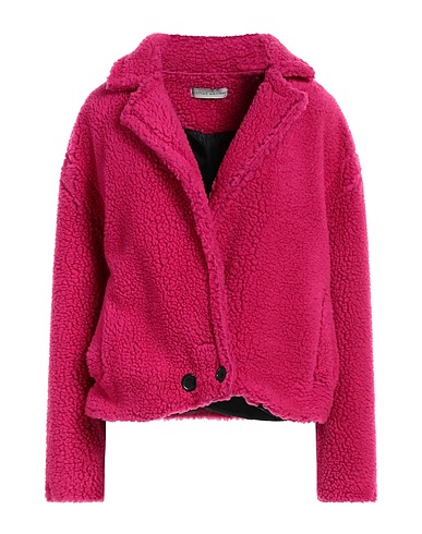 BOUTIQUE de la FEMME Teddy Coat Fuchsia 85% Polyester, 15% Acrylic