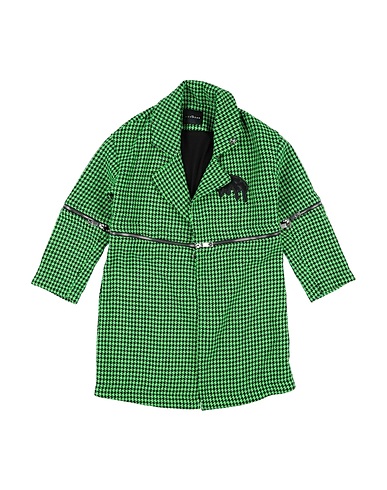 JOHN RICHMOND Coat Lime green 90% Polyester, 10% Wool