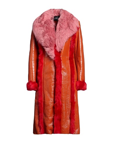 VERSACE Mantel Rostrot 100% Lammfell