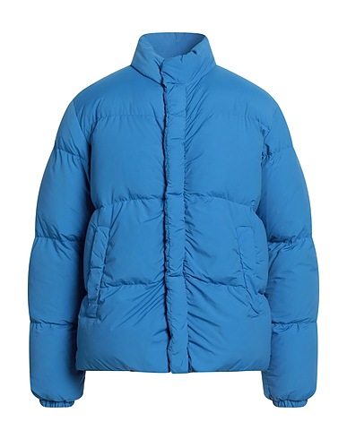 GRIFONI Shell jacket Azure 92% Polyamide, 8% Elastane