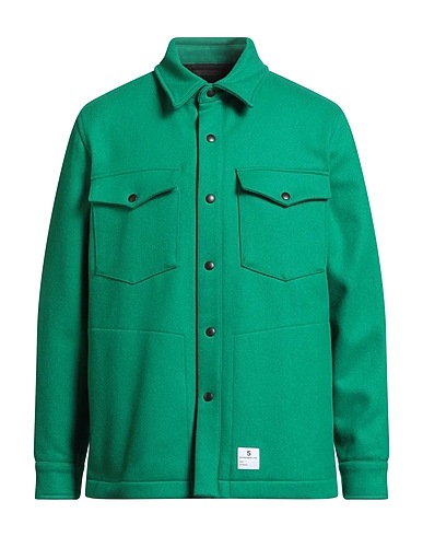 DEPARTMENT 5 Solid color shirt Green 80% Wool, 20% Nylon