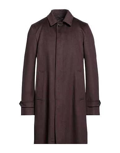 HERNO Coat Chocolate brown 90% Virgin Wool, 10% Cashmere