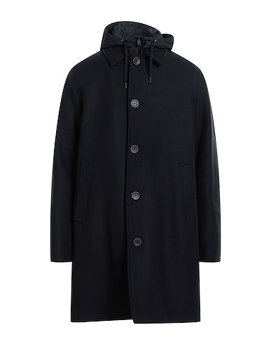 HERNO Coat Midnight blue 75% Virgin Wool, 25% Polyamide