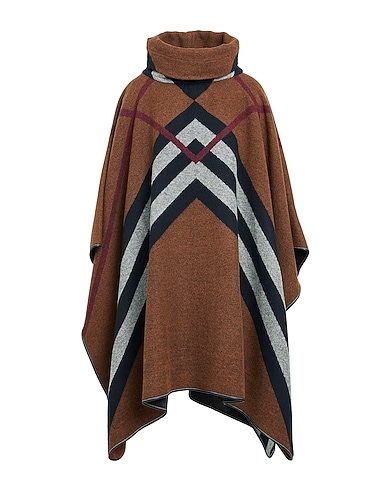 BURBERRY Cape MARRONE 100% Cashmere, Lambskin