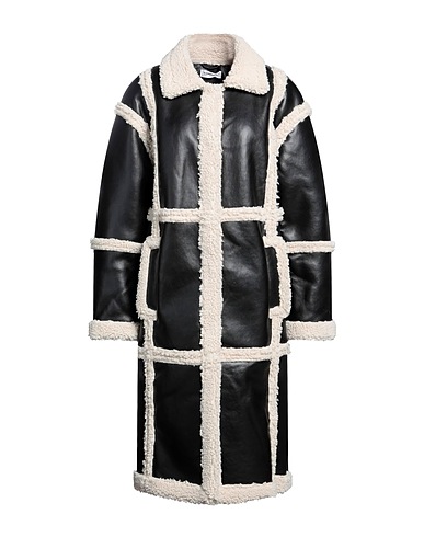 GLAMOROUS Cappotto Nero 100% Poliuretano, Poliestere