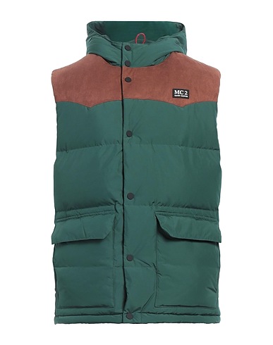 MC2 SAINT BARTH Shell  jacket Green 100% Polyester, Elastane