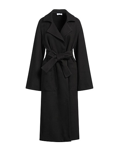 HOPPER Coat Black 57% Polyester, 39% Acrylic, 4% Wool