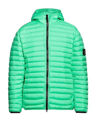 STONE ISLAND 다운 자켓 라임 그린 100% 폴리아미드