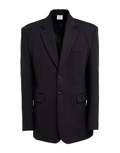 VETEMENTS Blazer Black 80% Cotton, 20% Polyester