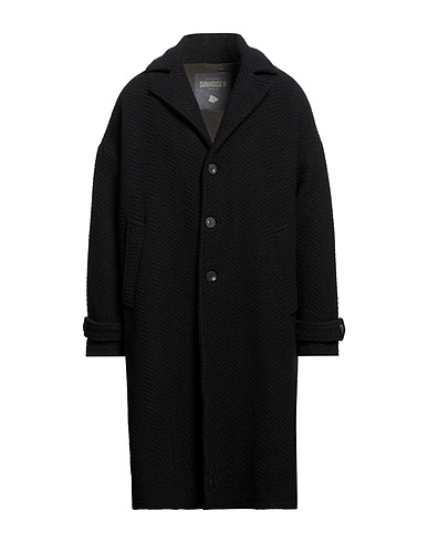 SUN HOUSE Coat Midnight blue 80% Wool, 20% Polyamide, Horn