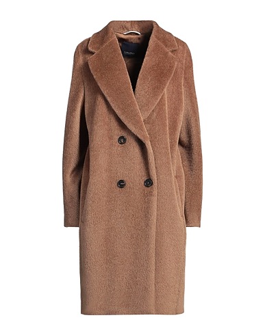 'S MAX MARA Kunstpelz Braun 62% Alpakawolle, 38% Schurwolle