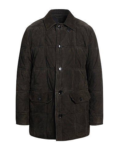 BRIONI Shell jacket Dark green 100% Lambskin