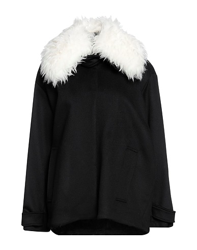 STELLA McCARTNEY Coat Black 100% Wool, Polyester