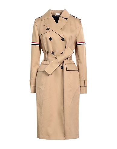 THOM BROWNE Double breasted pea coat Sand 100% Cotton