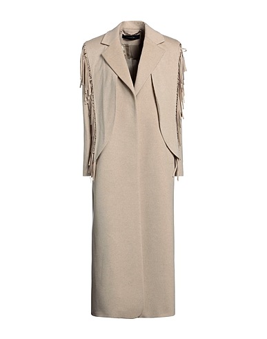 FEDERICA TOSI Coat Beige 90% Virgin Wool, 10% Cashmere