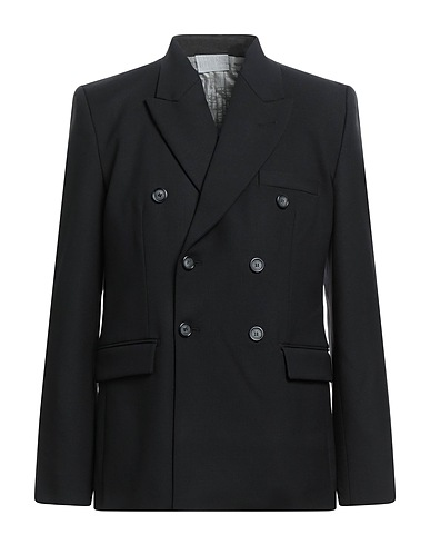 VTMNTS Blazer Nero 93% Lana Vergine, 7% Elastan
