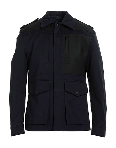 NEIL BARRETT Jacket Midnight blue 98% Cotton, 2% Elastane, Polyester, Virgin Wool