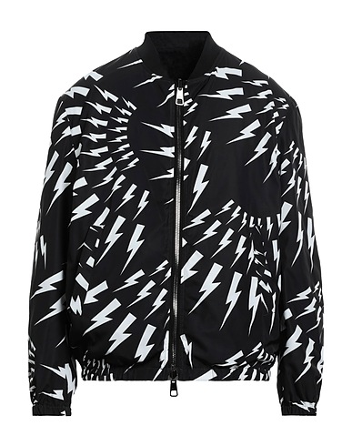 NEIL BARRETT Bomber Black 65% Cotton, 35% Polyamide, Elastane, Polyester