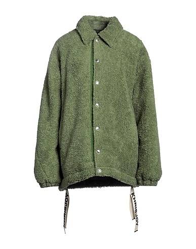 KHRISJOY Teddy Coat Verde salvia 55% Poliacrilico, 23% Poliestere, 22% Lana