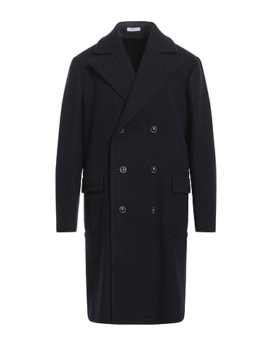 BOGLIOLI Coat Navy blue 95% Virgin Wool, 5% Cashmere