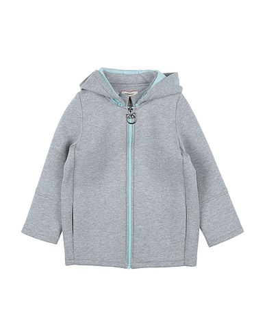 PINKO UP Full-length jacket Grey 52% Cotton, 48% Viscose