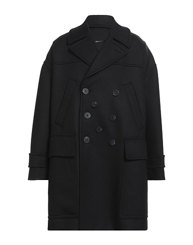 NEIL BARRETT Coat Black 41% Wool, 22% Polyamide, 22% Polyester, 15% Cotton