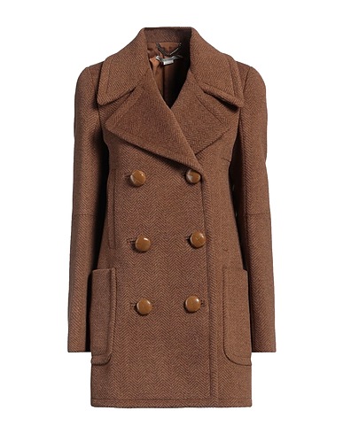 STELLA McCARTNEY Coat Brown 100% Wool