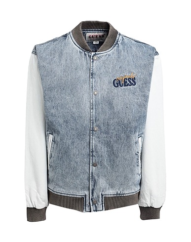 GUESS デニムブルゾン ブルー コットン 100%