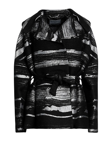 ALBERTA FERRETTI Coat Black 35% Polyester, 27% Acrylic, 15% Polyamide, 15% Mohair wool, 8% Viscose