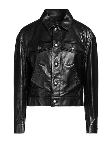ANN DEMEULEMEESTER Jacket Black 100% Lambskin