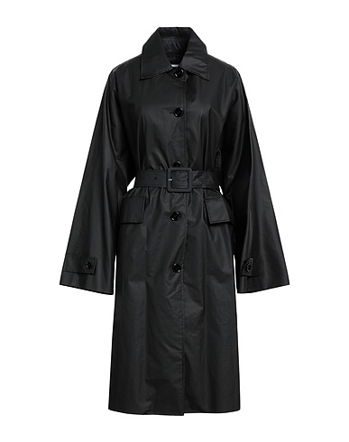 MM6 MAISON MARGIELA Full-length jacket Black 100% Cotton, Polyurethane coated