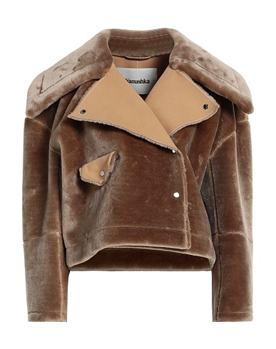 NANUSHKA Teddy Coat Khaki 85% Polyester, 15% Polyurethane
