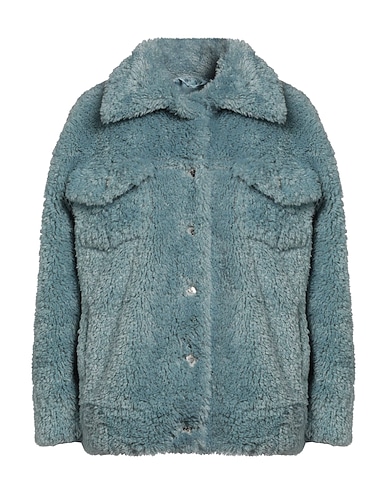 HINNOMINATE Teddy Coat Sky blue 100% Polyester