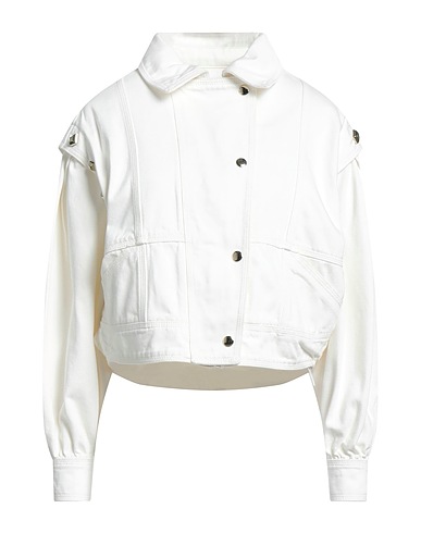 TWINSET Denim jacket White 100% Cotton