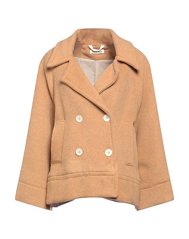 LA FABRIQUE Coat Camel 47% Acrylic, 28% Polyester, 20% Wool, 5% Other Fibres