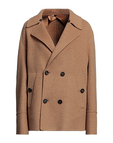 ELEVENTY Double breasted pea coat Camel 100% Camel wool