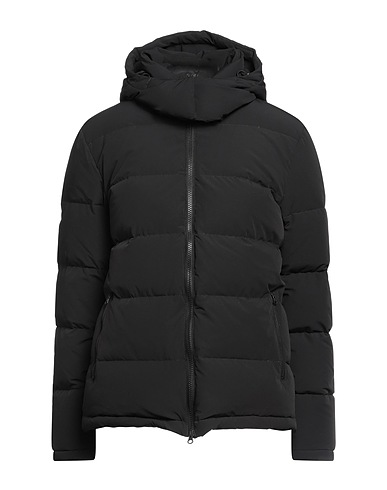 ASPESI Shell jacket Black 86% Polyamide, 14% Elastane