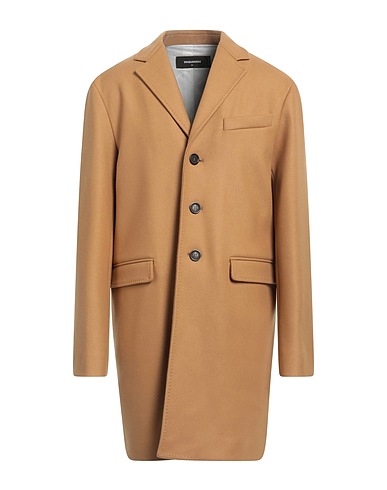 DSQUARED2 Coat Sand 79% Virgin Wool, 20% Polyamide, 1% Elastane