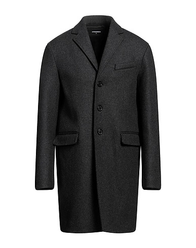 DSQUARED2 Coat Charcoal 79% Virgin Wool, 20% Polyamide, 1% Elastane