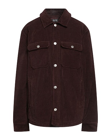 A.P.C. Solid colour shirts & blouses Dark brown 100% Cotton