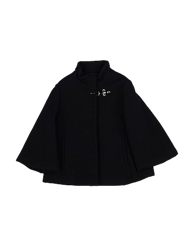 FAY Coat JUNIOR Black 67% Virgin Wool, 28% Polyamide, 5% Cashmere, Soft Leather