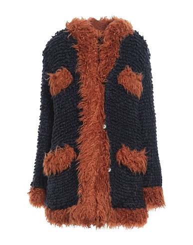 MARNI Teddy Coat Navy blue 47% Acrylic, 47% Mohair wool, 6% Wool