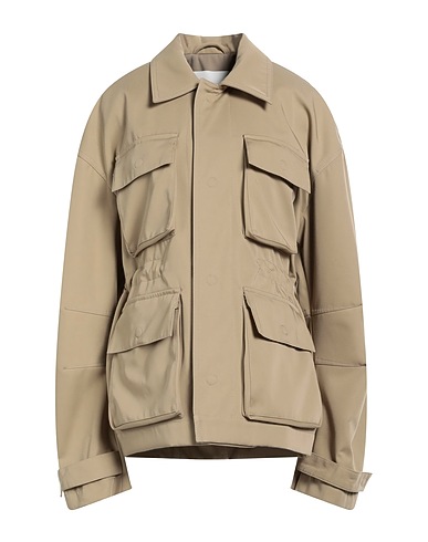 NANUSHKA Full-length jacket Beige 100% Cotton, Polyamide, Elastane