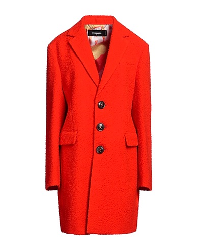 DSQUARED2 Coat Red 100% Virgin Wool