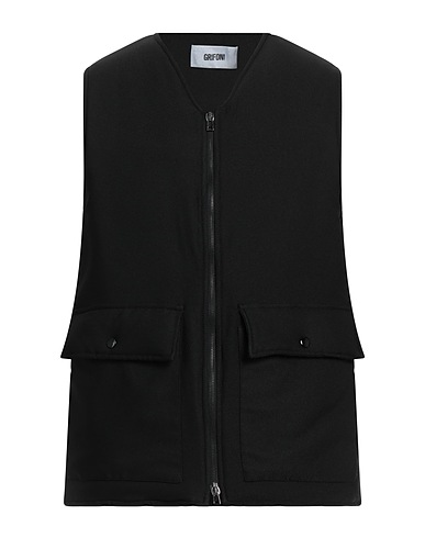 GRIFONI Jacket Black 86% Polyamide, 14% Elastane