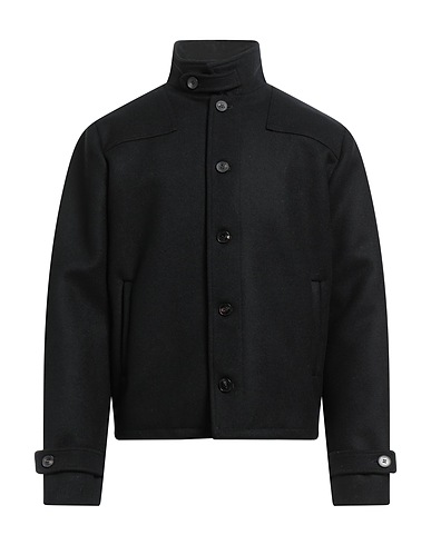 14BROS Cappotto Nero 100% Lana, Viscosa